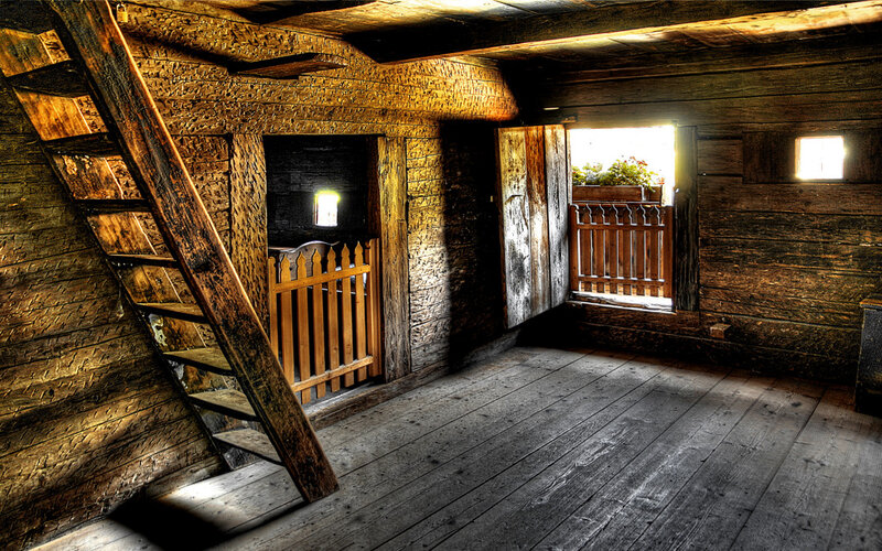 Wooden Attic Room
