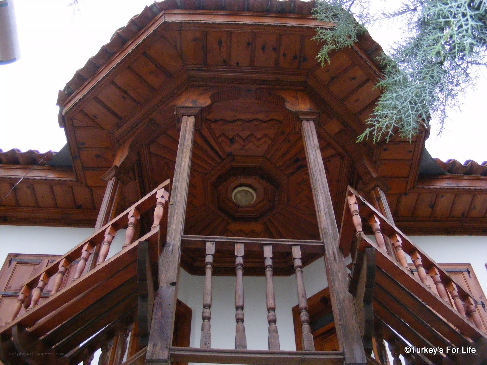 wooden balcony structure