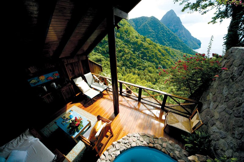Wooden Balcony with View