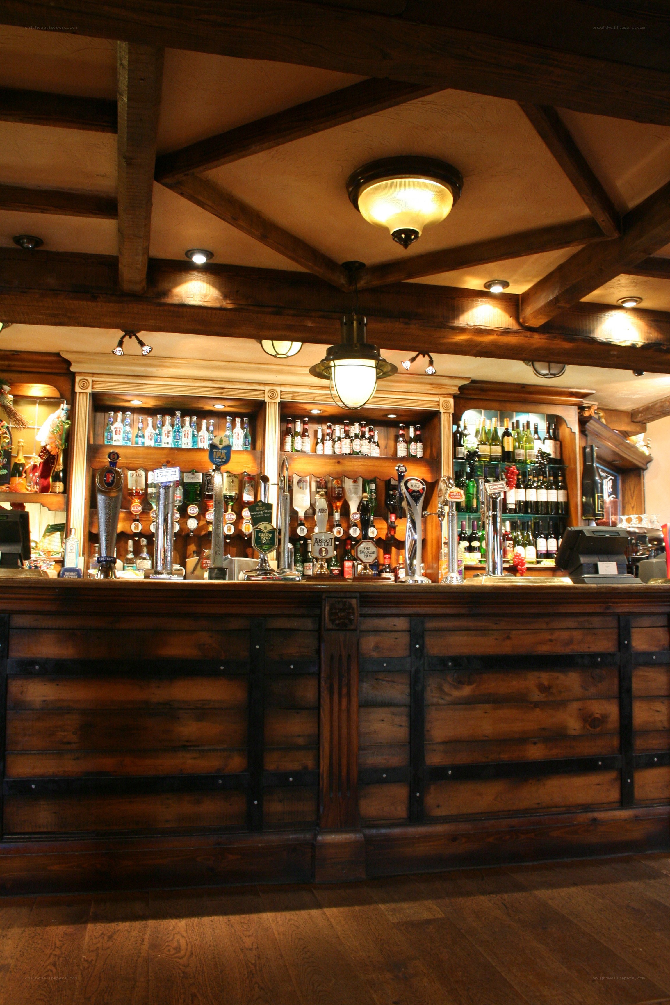 wooden bar interior