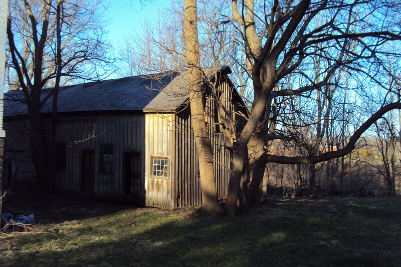 Wooden Barn in Winter