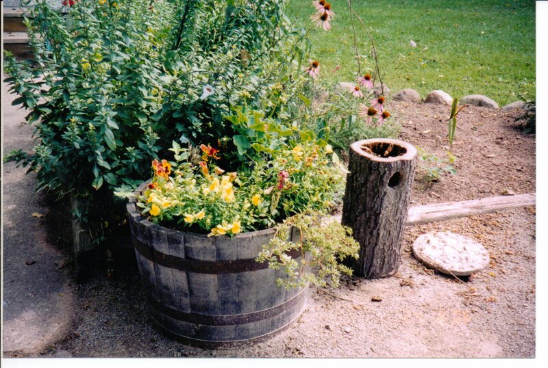 Wooden Barrel Planter