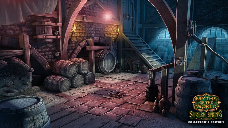 Wooden Barrels in Cellar — Brown, Dark, Mysterious