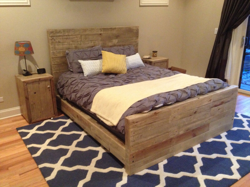 Wooden Bed in Bedroom — Brown