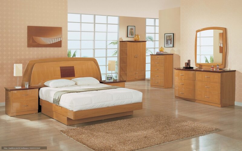 Wooden Bedroom Furniture Set — Brown, Calm