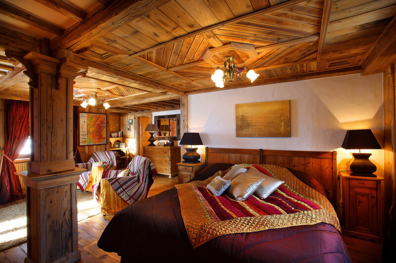 Wooden Bedroom Interior — Brown, Cozy