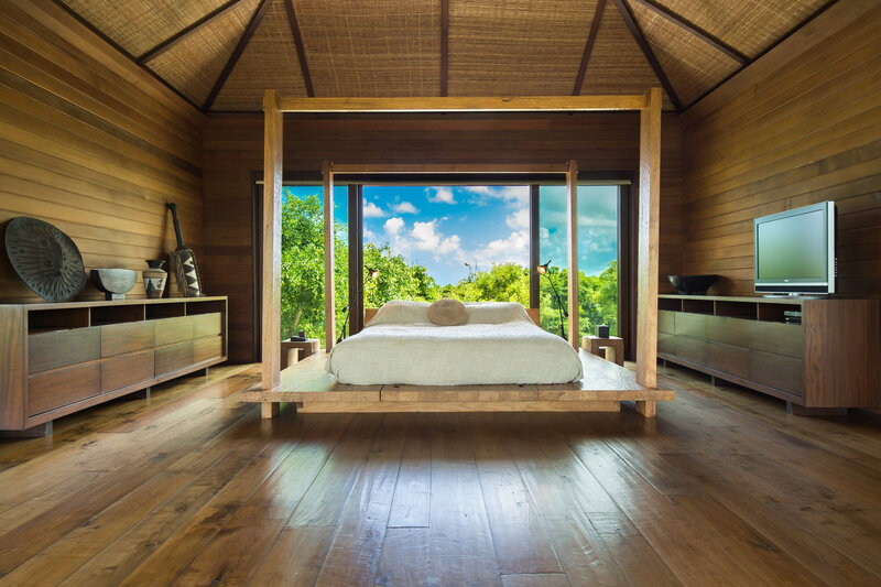 Wooden Bedroom Interior — Brown, Serene