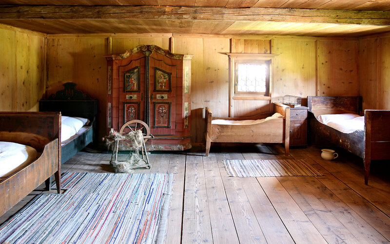 Wooden Bedroom Interior — Brown