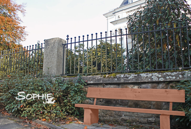 Wooden Bench in Garden — Brown, Calm