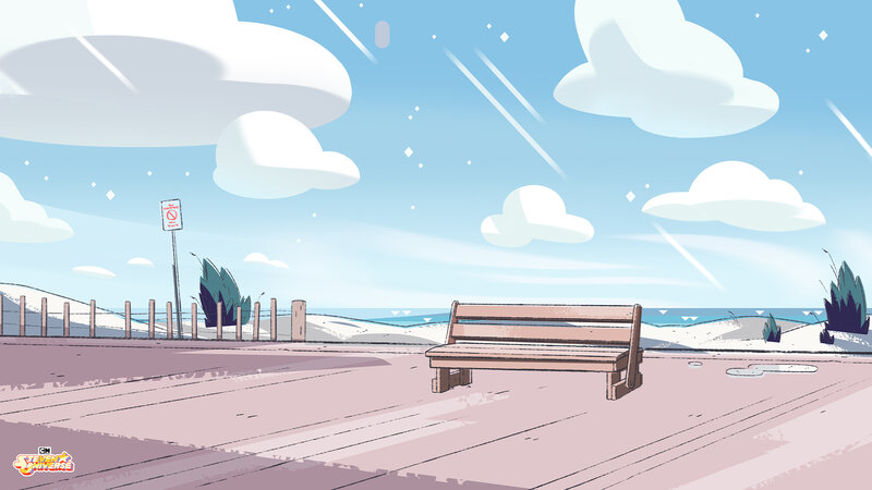Wooden Bench on Boardwalk