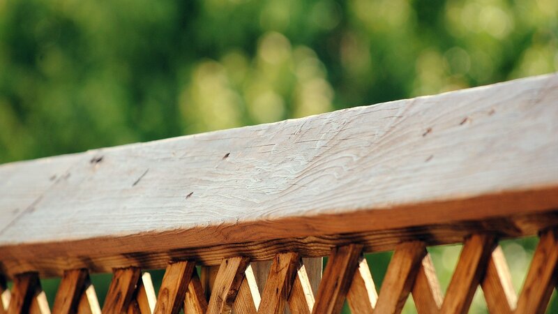 Wooden Bench Railing