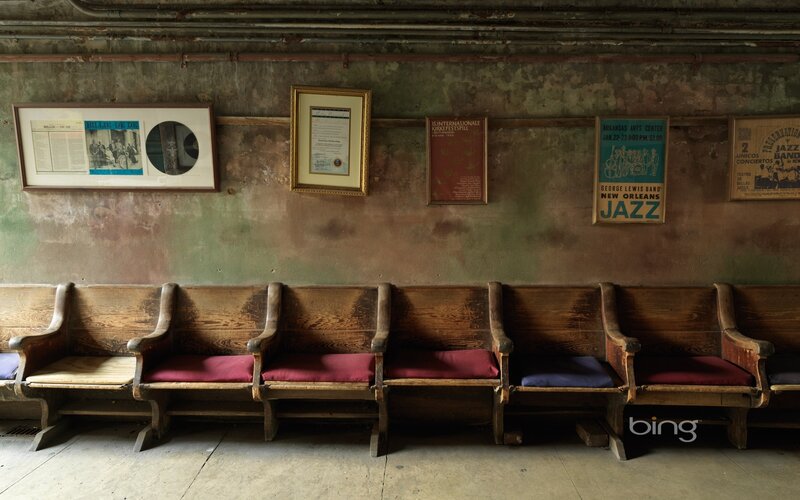 Wooden Benches in Hall
