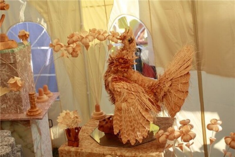 Wooden Bird Sculpture