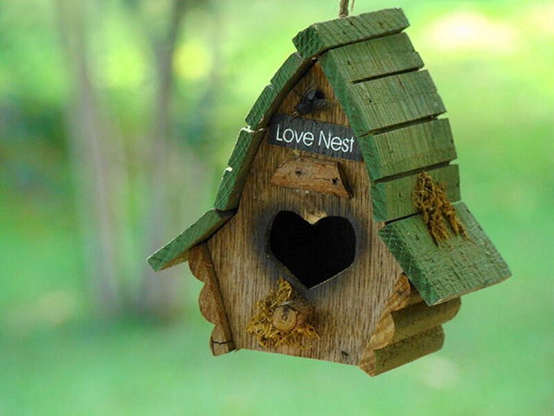 Wooden Birdhouse — Green