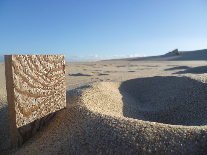 Wooden Block in Sand