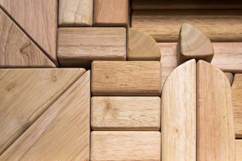 Wooden Blocks Arranged