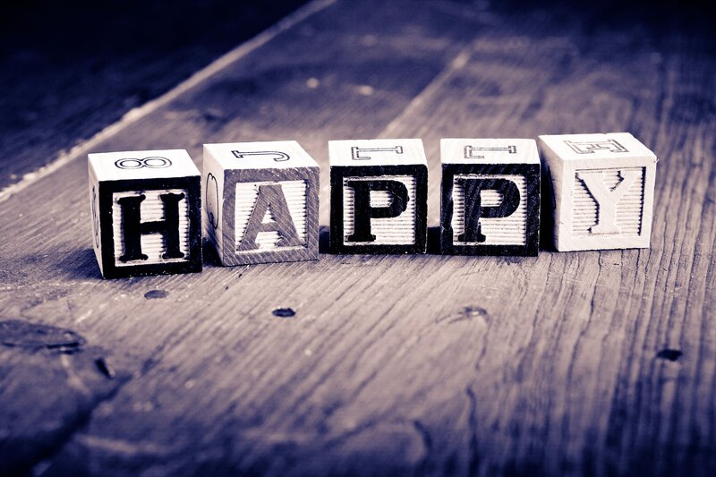 Wooden Blocks Spelling Happy