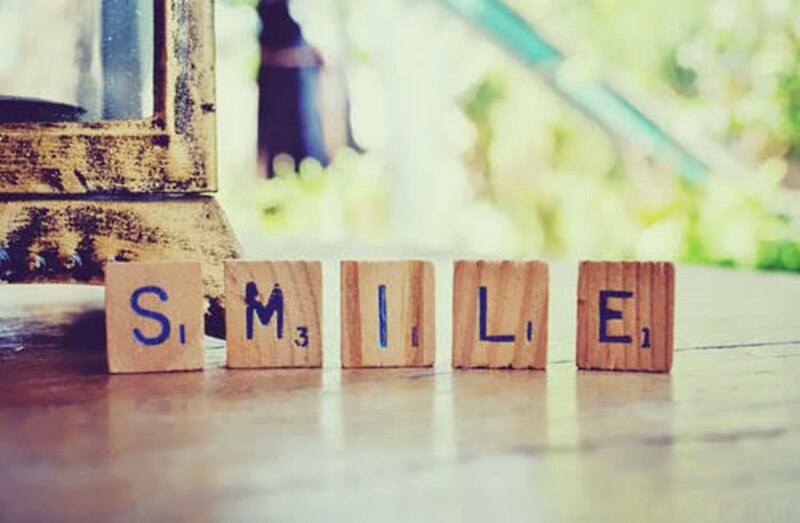 Wooden Blocks Spelling Smile