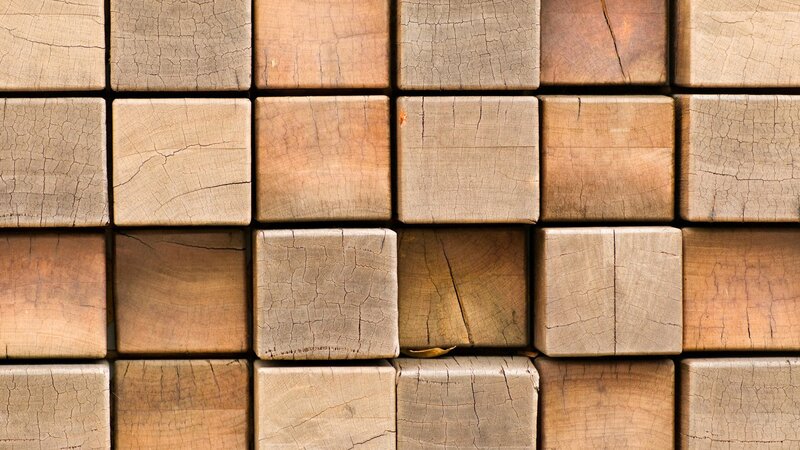 Wooden Blocks Wall