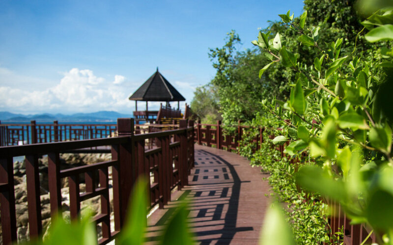 Wooden Boardwalk to Gazebo