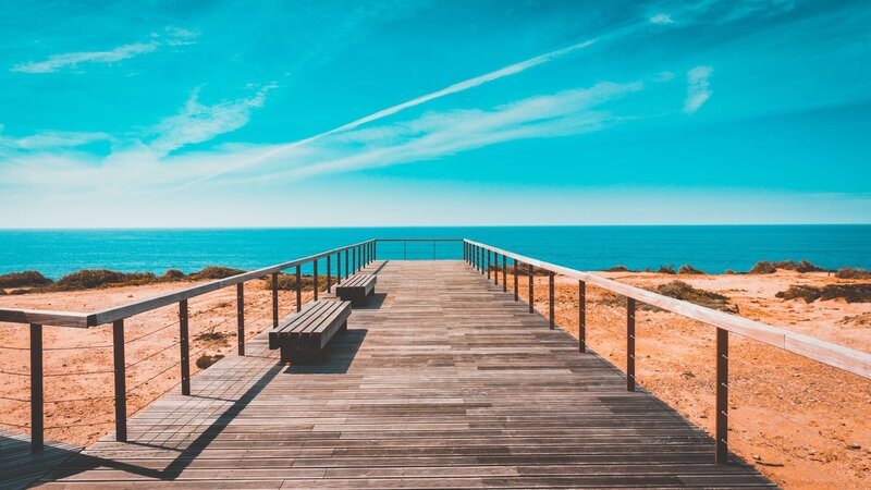 Wooden Boardwalk to Ocean
