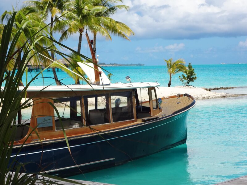 Wooden Boat at Tropical Beach