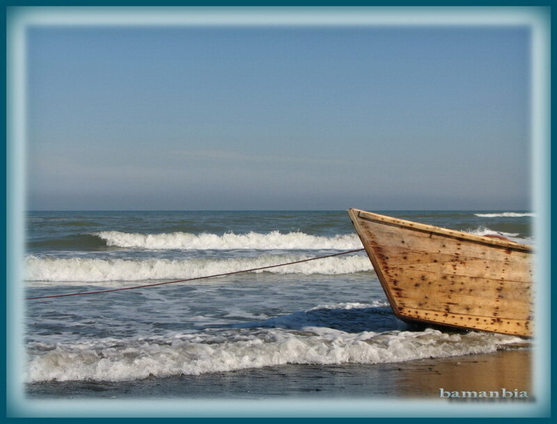 Wooden Boat on Beach