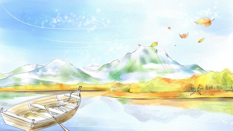 Wooden Boat on Lake