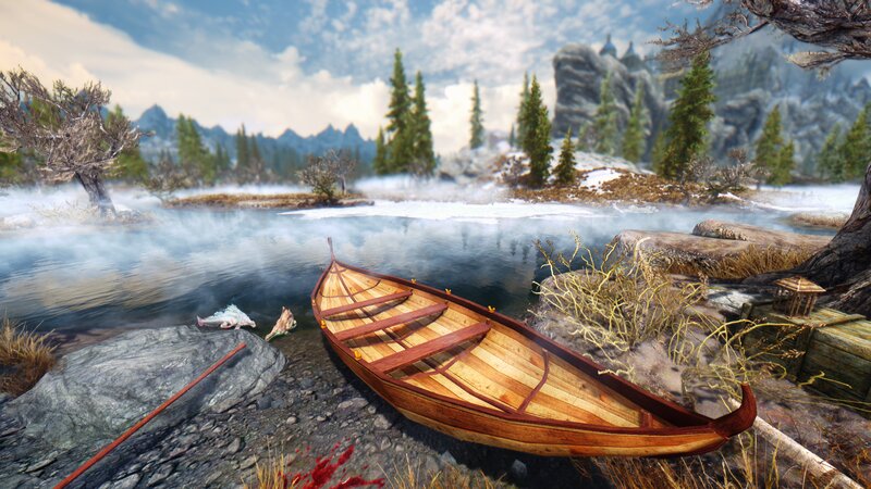 Wooden Boat on Shore — Brown, Serene