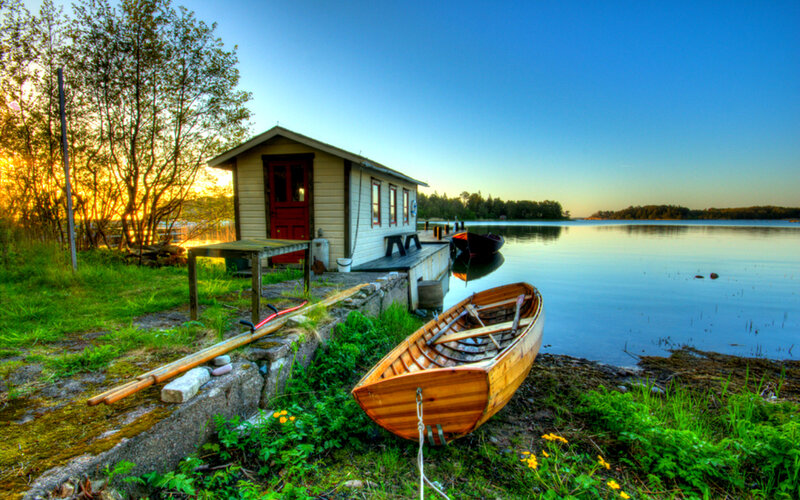 Wooden Boat on Shore