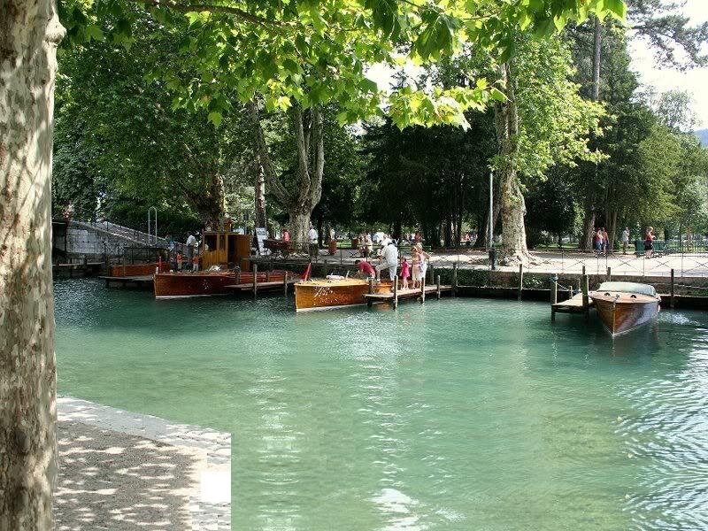 Wooden Boats at Dock — Green