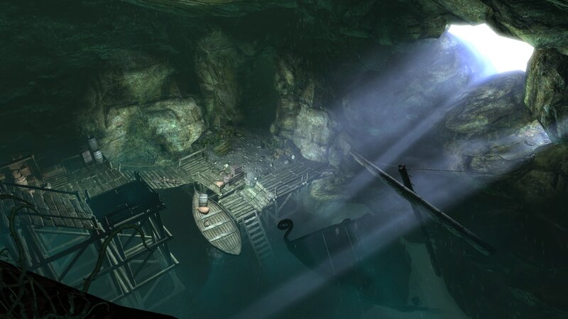 Wooden Boats in Cave