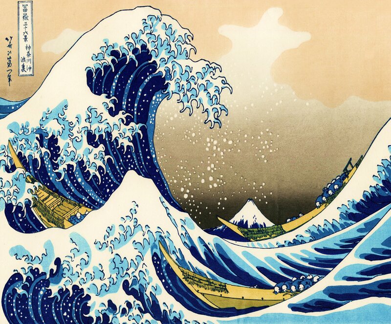 Wooden Boats in Ocean Wave