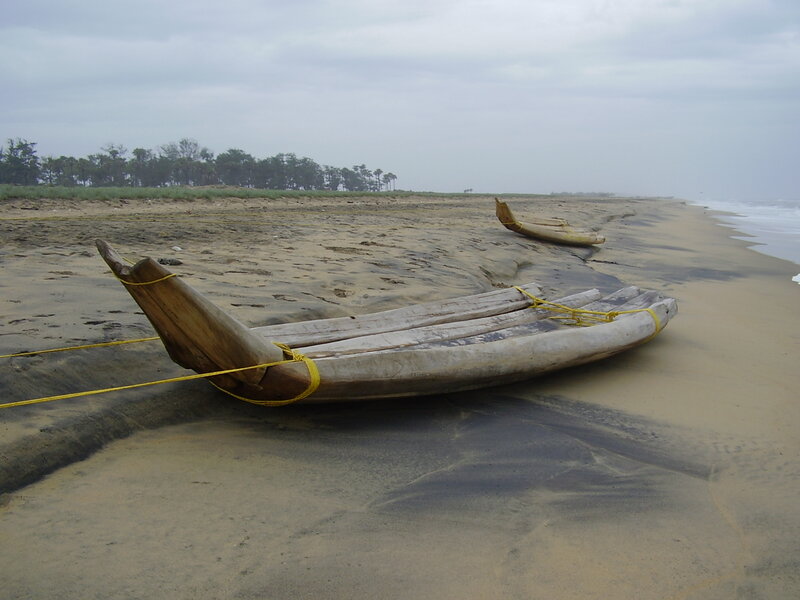 Wooden Boats on Beach