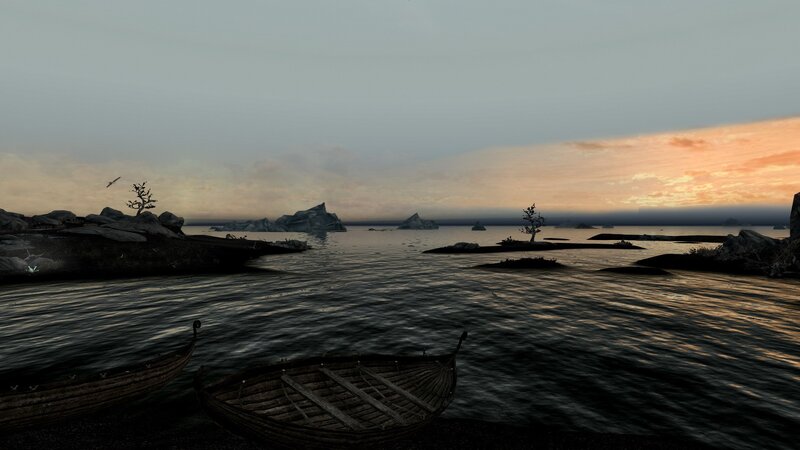 Wooden Boats on Shore — Gray
