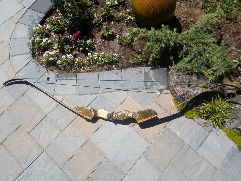 Wooden Bow on Patio