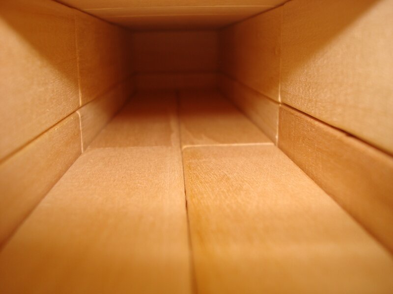 wooden box interior