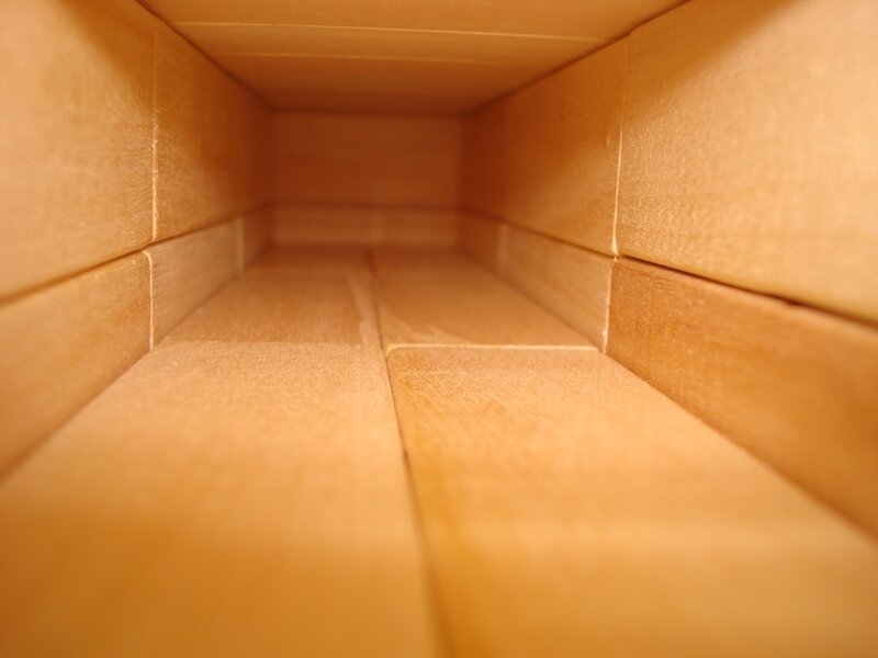wooden box interior