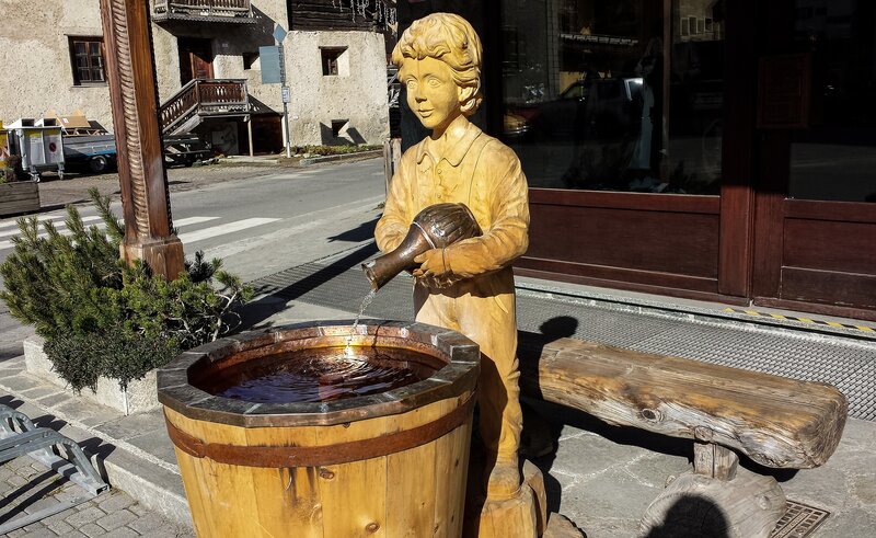 Wooden Boy Statue