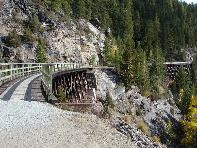 Wooden Bridge in Canyon — Green, Natural