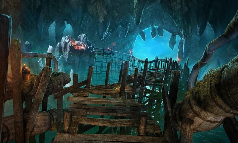 Wooden Bridge in Cave