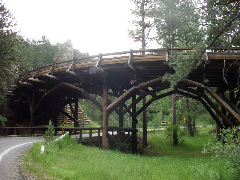 Wooden Bridge in Forest — Green, Natural