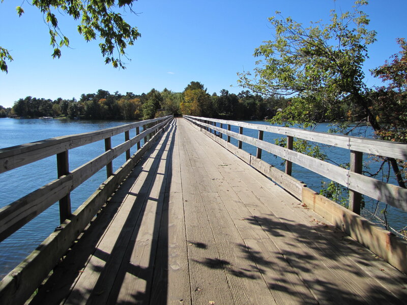 Wooden Bridge over Lake