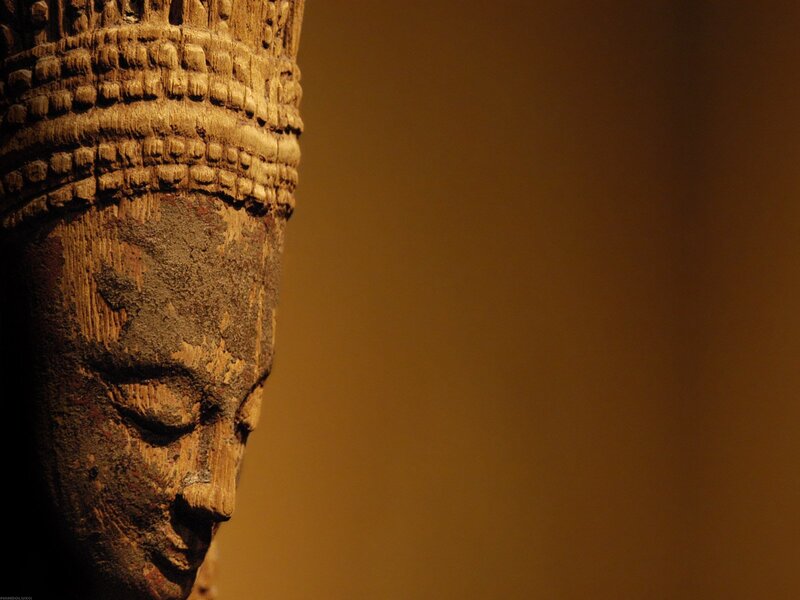 Wooden Buddha Head