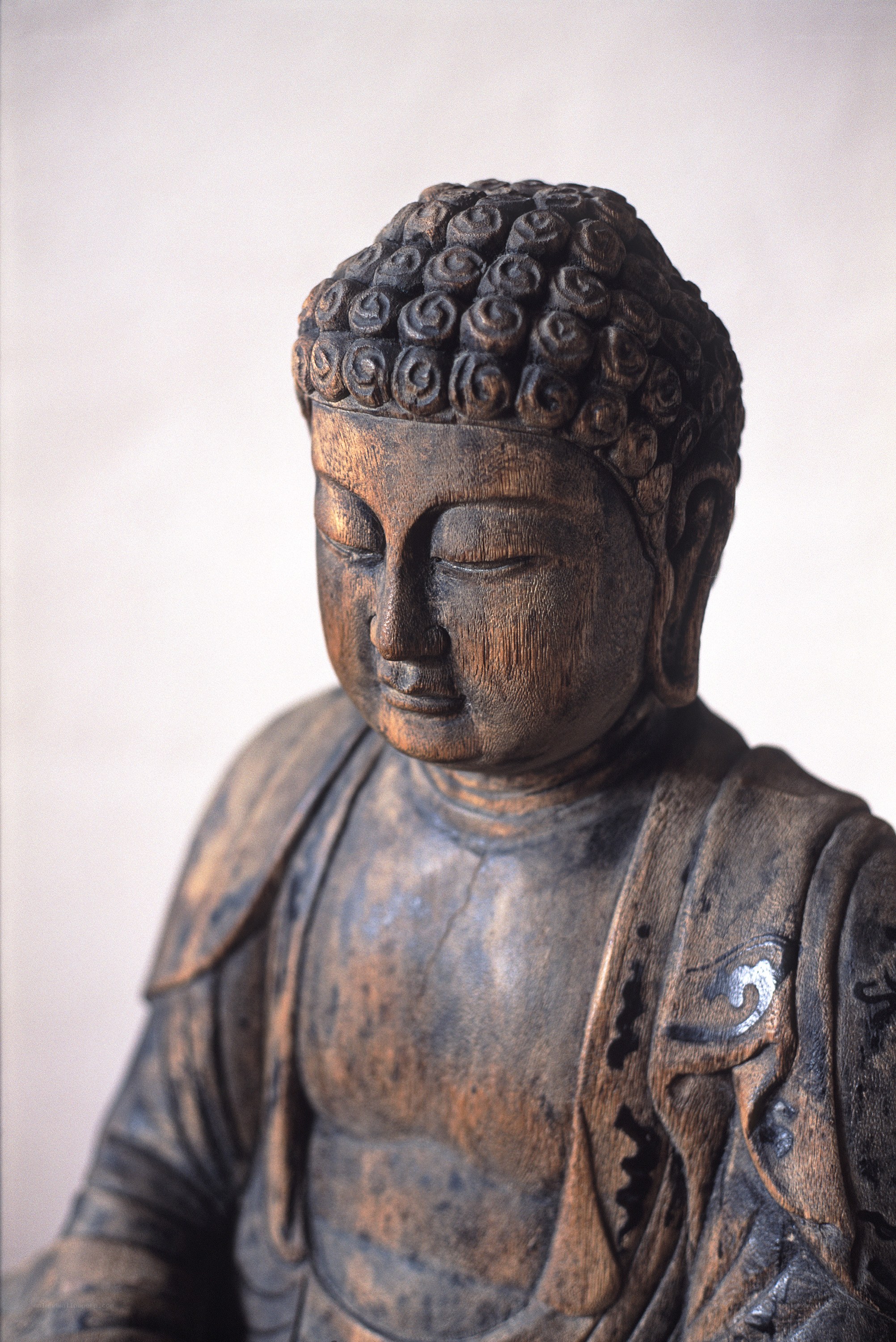 wooden buddha statue