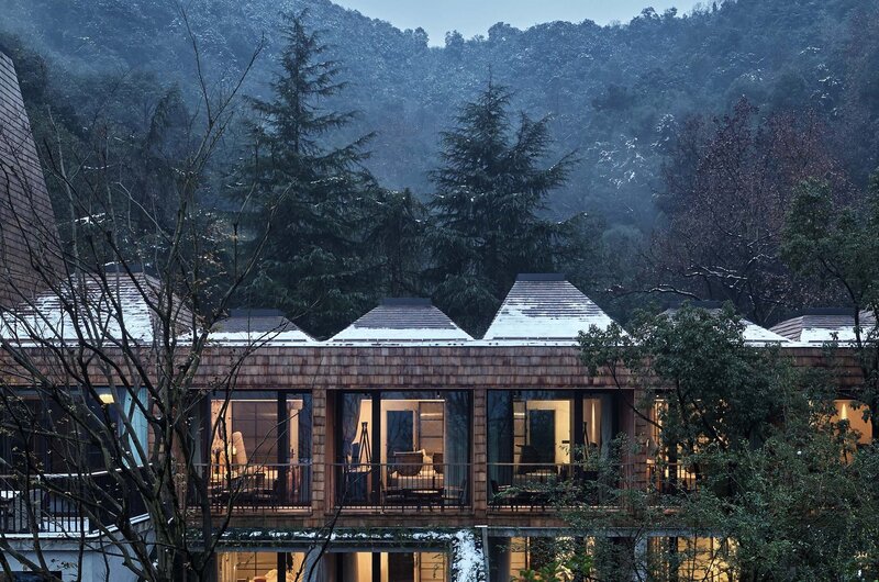 Wooden Building in Forest