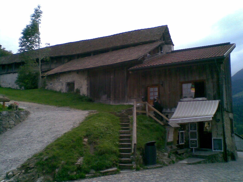 wooden building in mountain village
