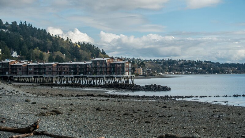 Wooden Buildings on Pilings
