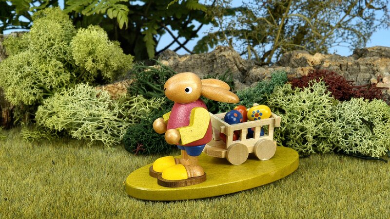 Wooden Bunny Figurine