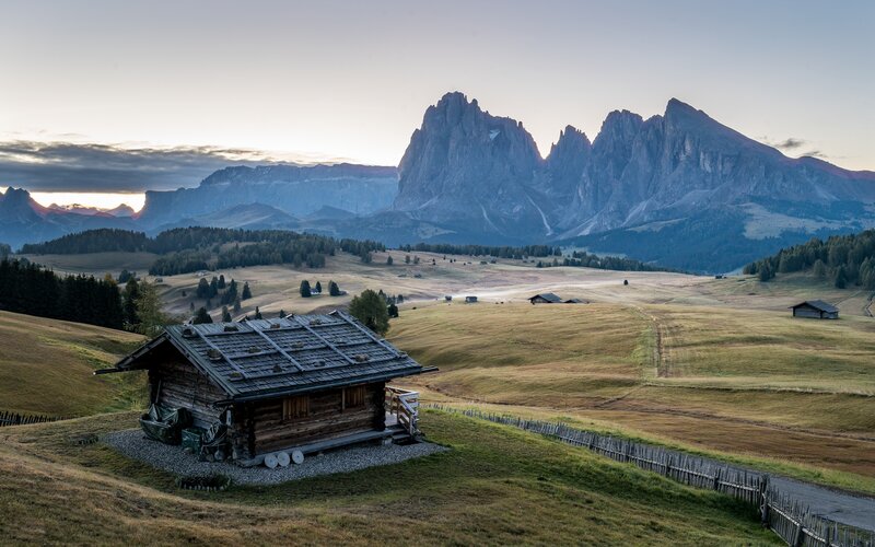 Wooden Cabin in Alpine Valley